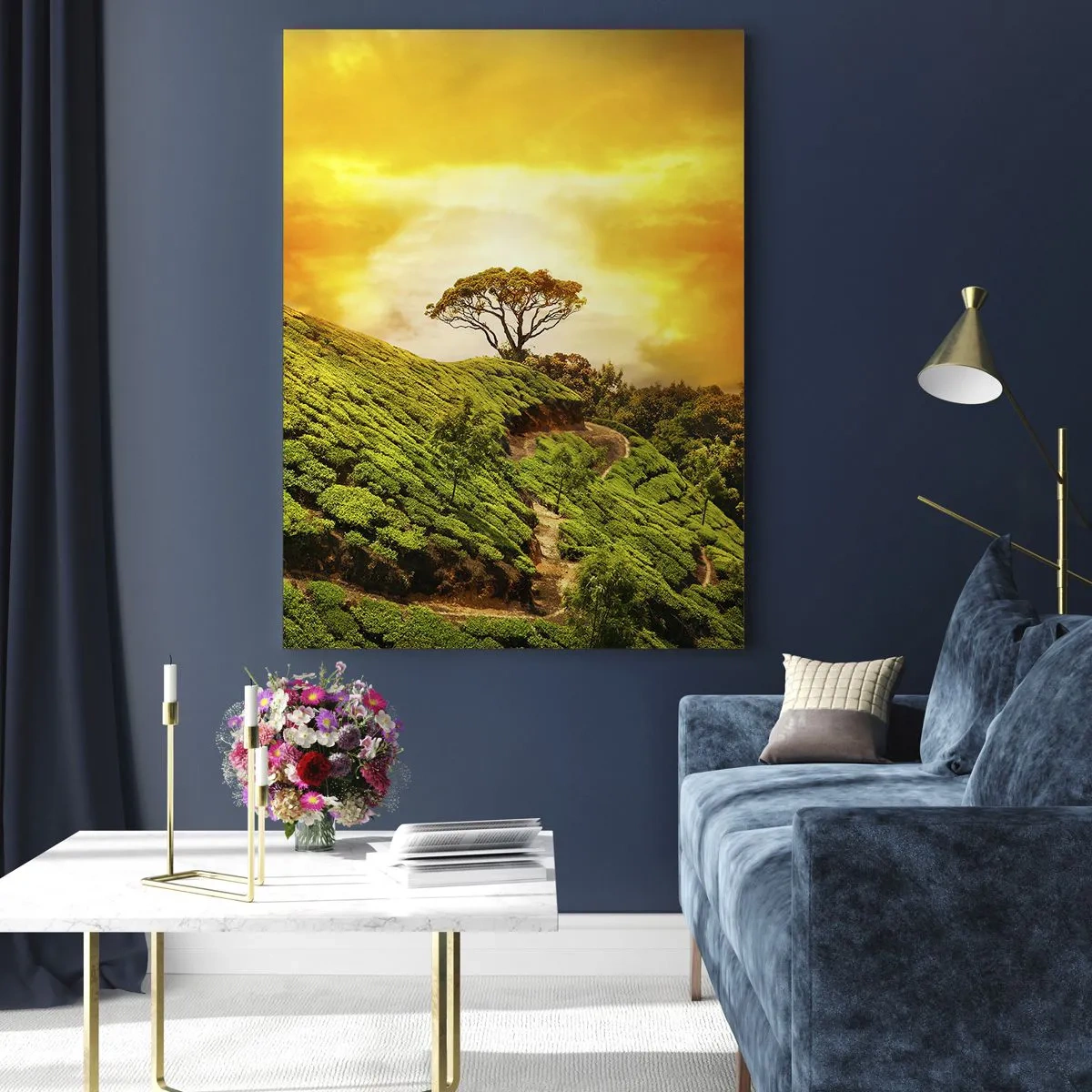 Obraz na skle - Klikatou stezkou, zeleným úbočím - 50x70 cm