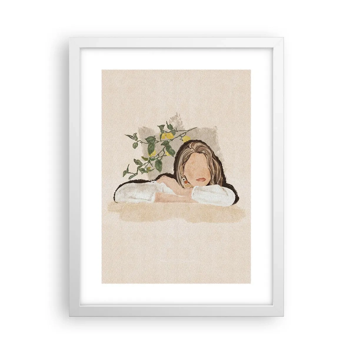 Plakát v bílém rámu - Krasavice z jihu - 30x40 cm