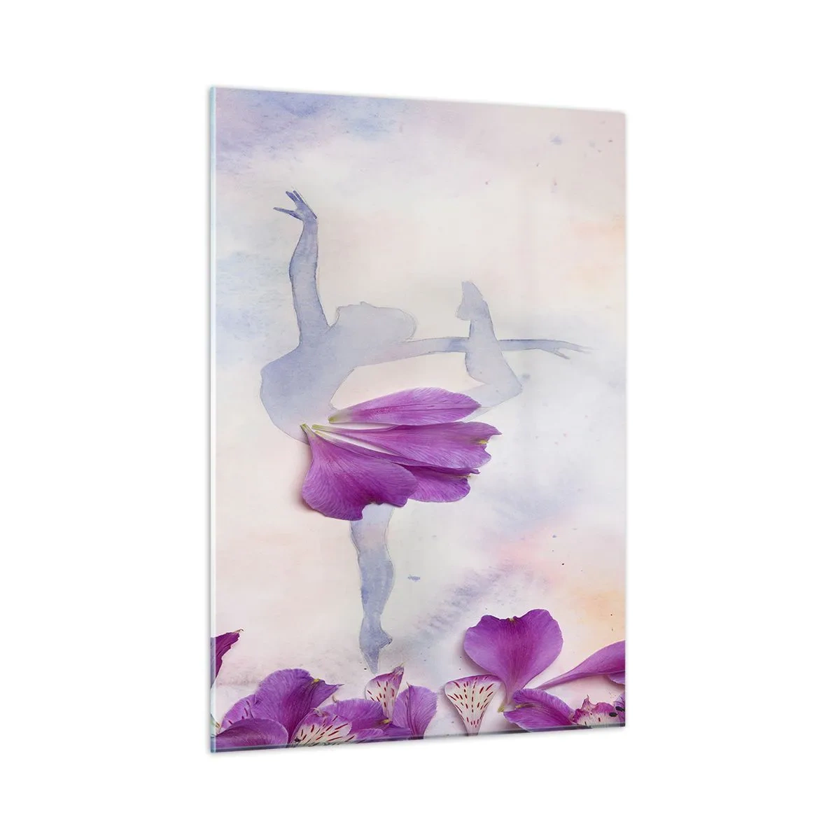 Obraz na skle - Jemná jako květina - 50x70 cm