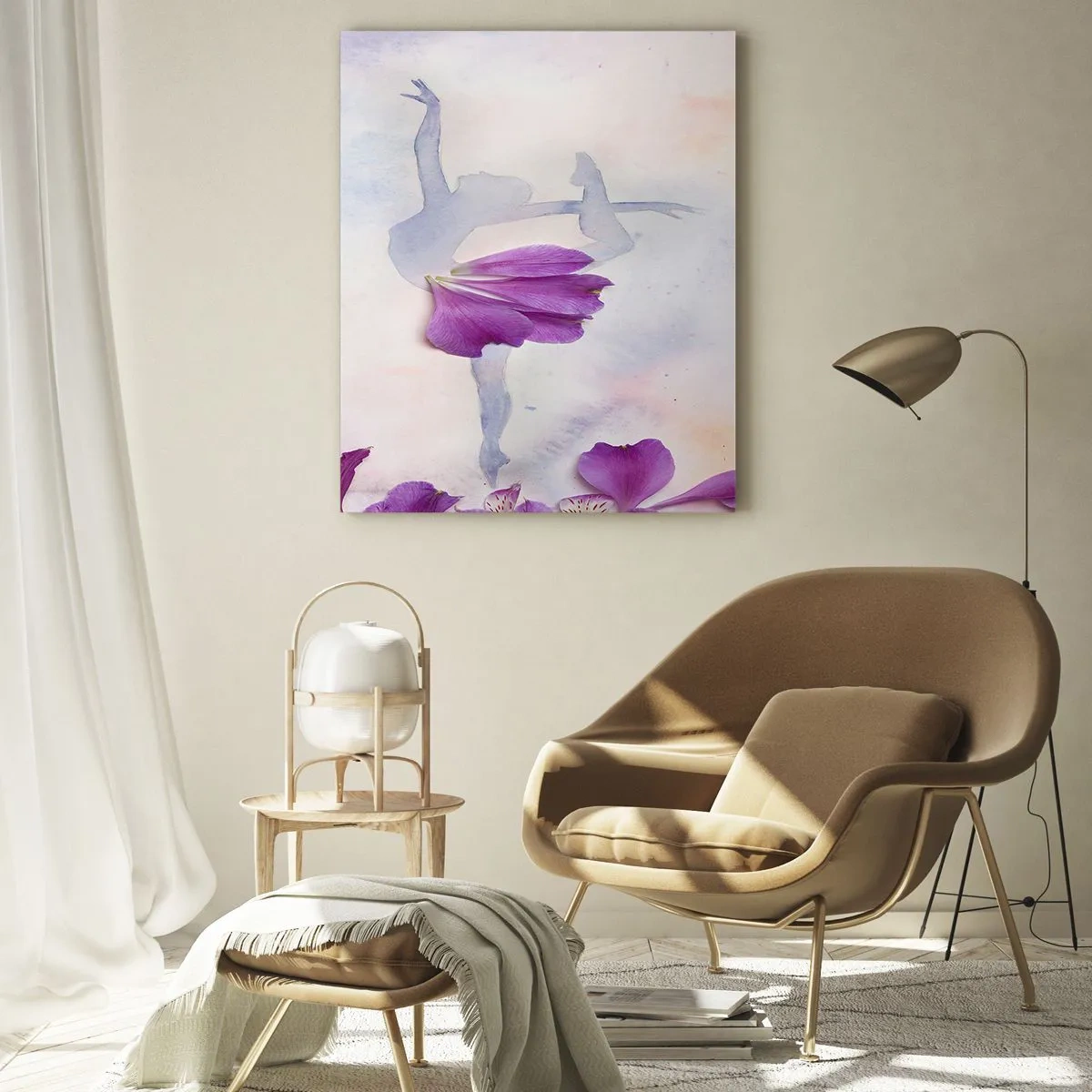 Obraz na skle - Jemná jako květina - 50x70 cm