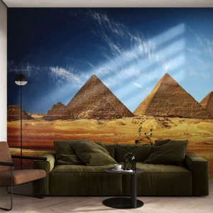 Fototapeta Premium Sand - 40 století se na vás dívá - Pyramidy, Architektura, Krajina - 250x175 cm