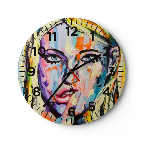 Nástěnné hodiny - Podívej se jí přímo do očí - 30x30 cm