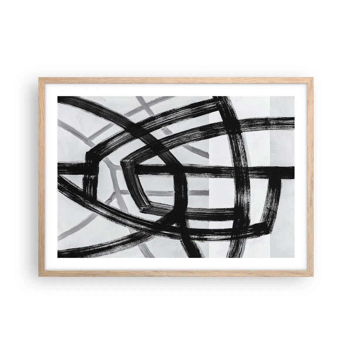 Plakát v rámu světlý dub - Hloubka - 70x50 cm