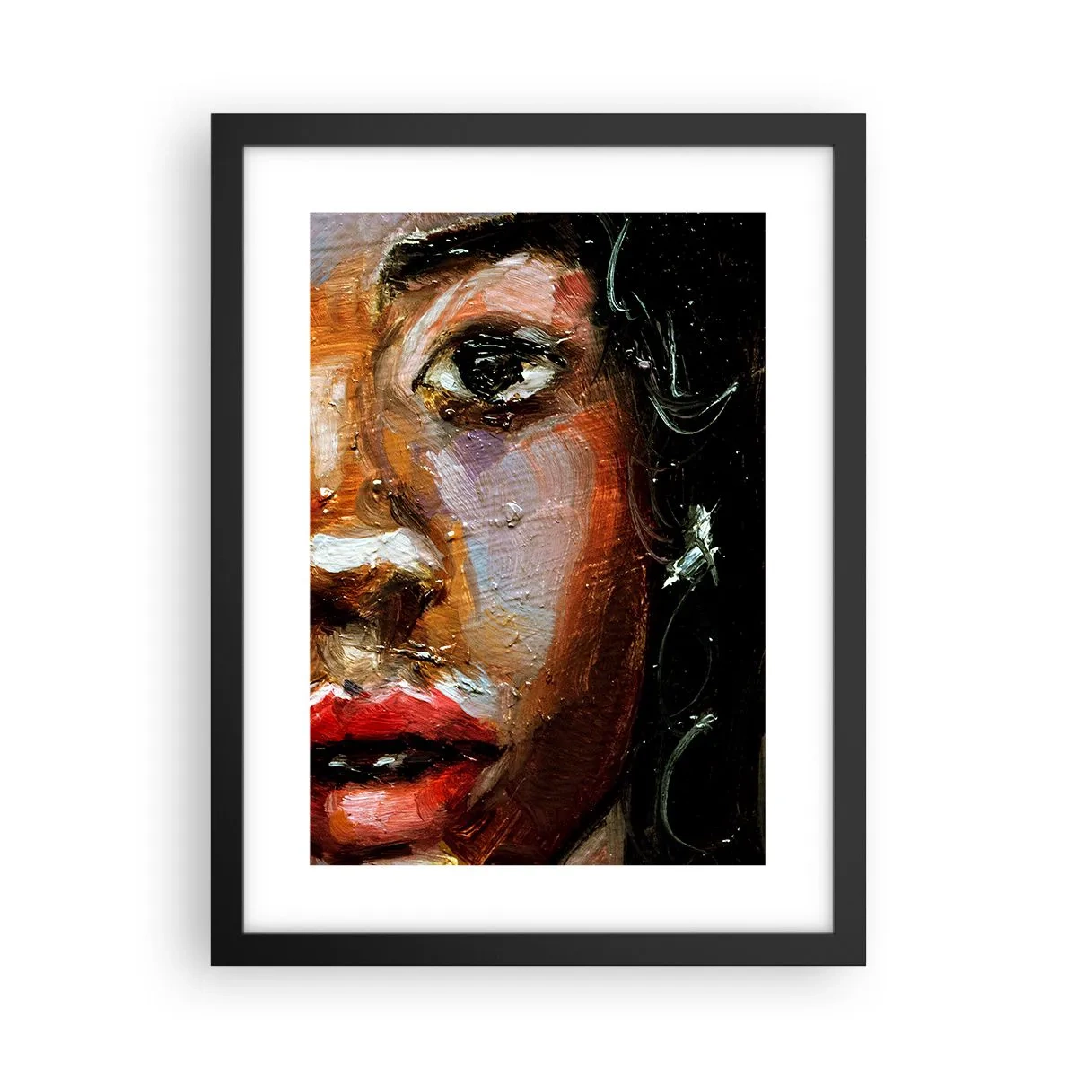 Plakát v černém rámu - Černá a jas - 30x40 cm