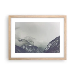 Plakát v rámu světlý dub - Mlžné údolí - 40x30 cm