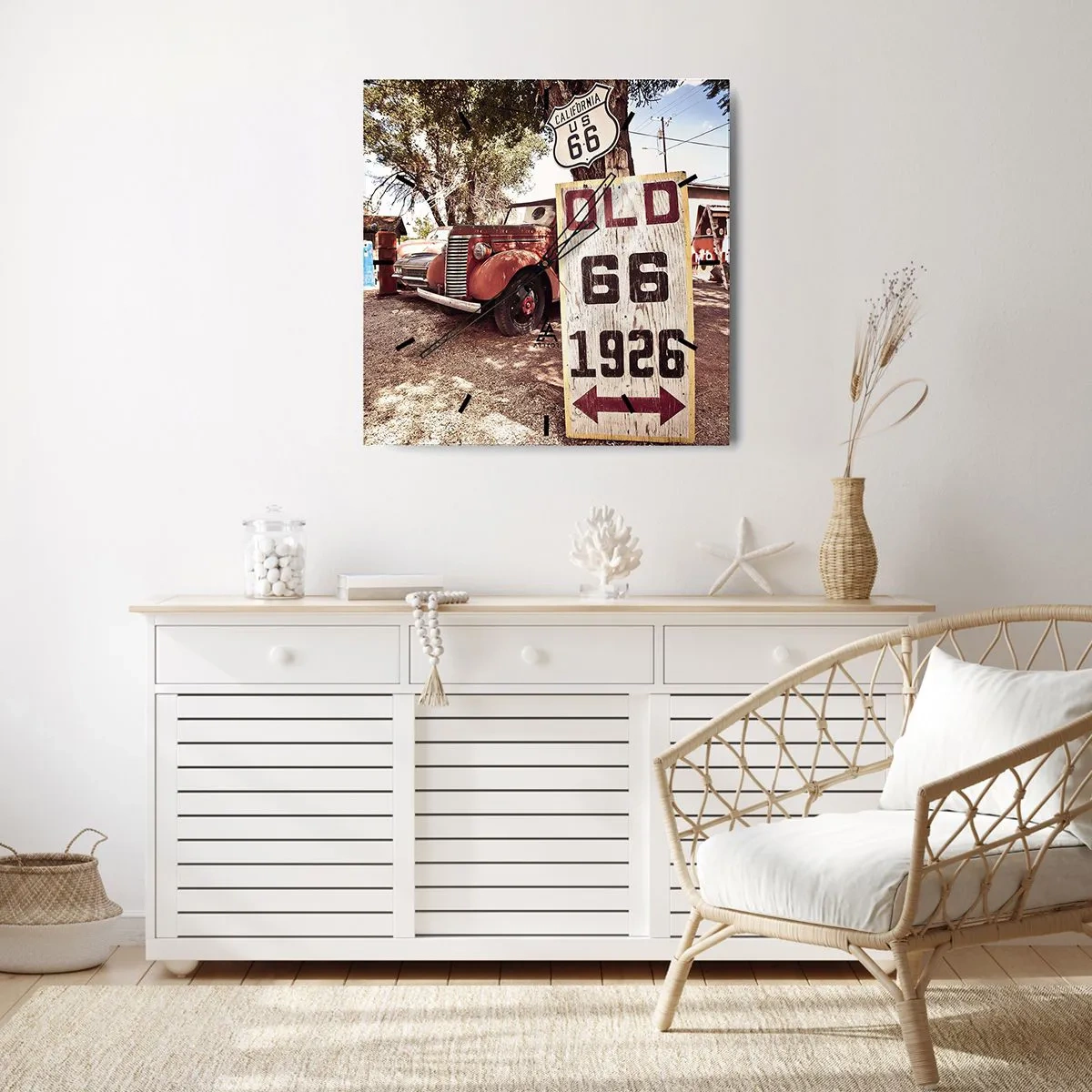 Nástěnné hodiny - Legenda americké provincie - 30x30 cm