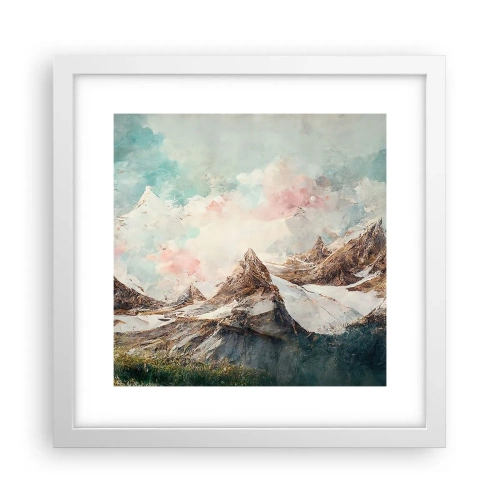 Plakát v bílém rámu - Skalní čepele - 30x30 cm