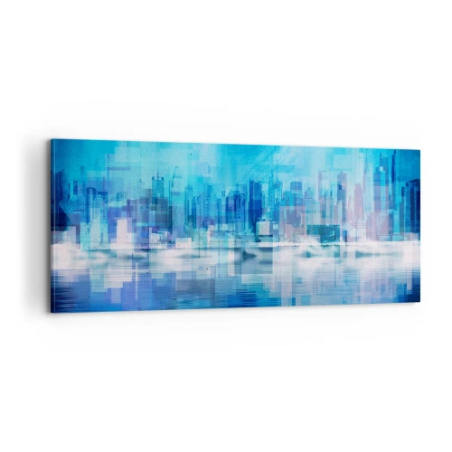Obraz na plátně - Utopené v modři - 100x40 cm