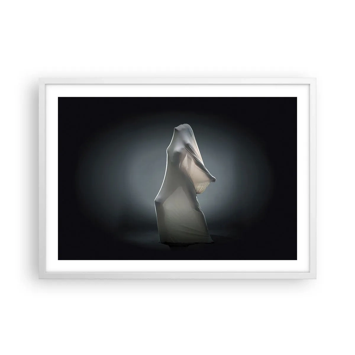 Plakát v bílém rámu - Skryté touhy - 70x50 cm