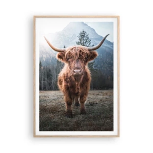 Plakát v rámu světlý dub - Pozdravy z horské louky - 70x100 cm