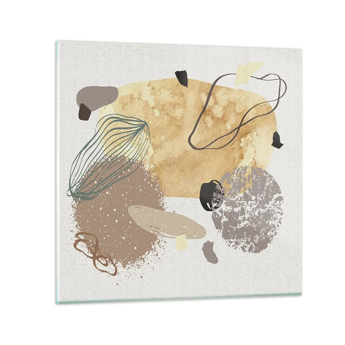 Obraz na skle - Abstraktní švestka - 40x40 cm