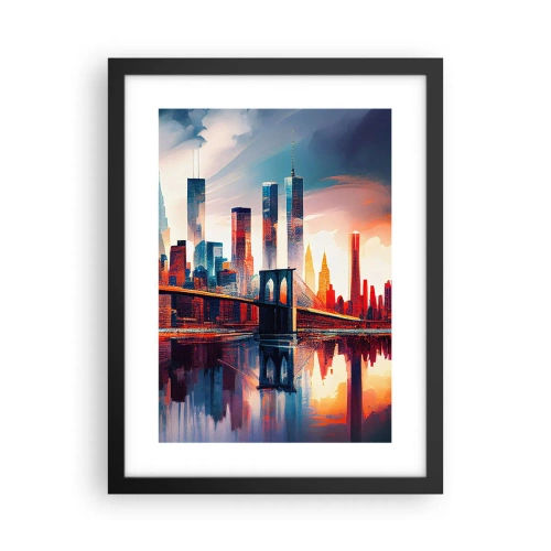 Plakát v černém rámu - Famózní New York - 30x40 cm