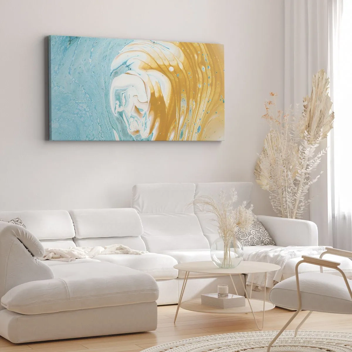Obraz na plátně - Pastelový vír - 160x50 cm