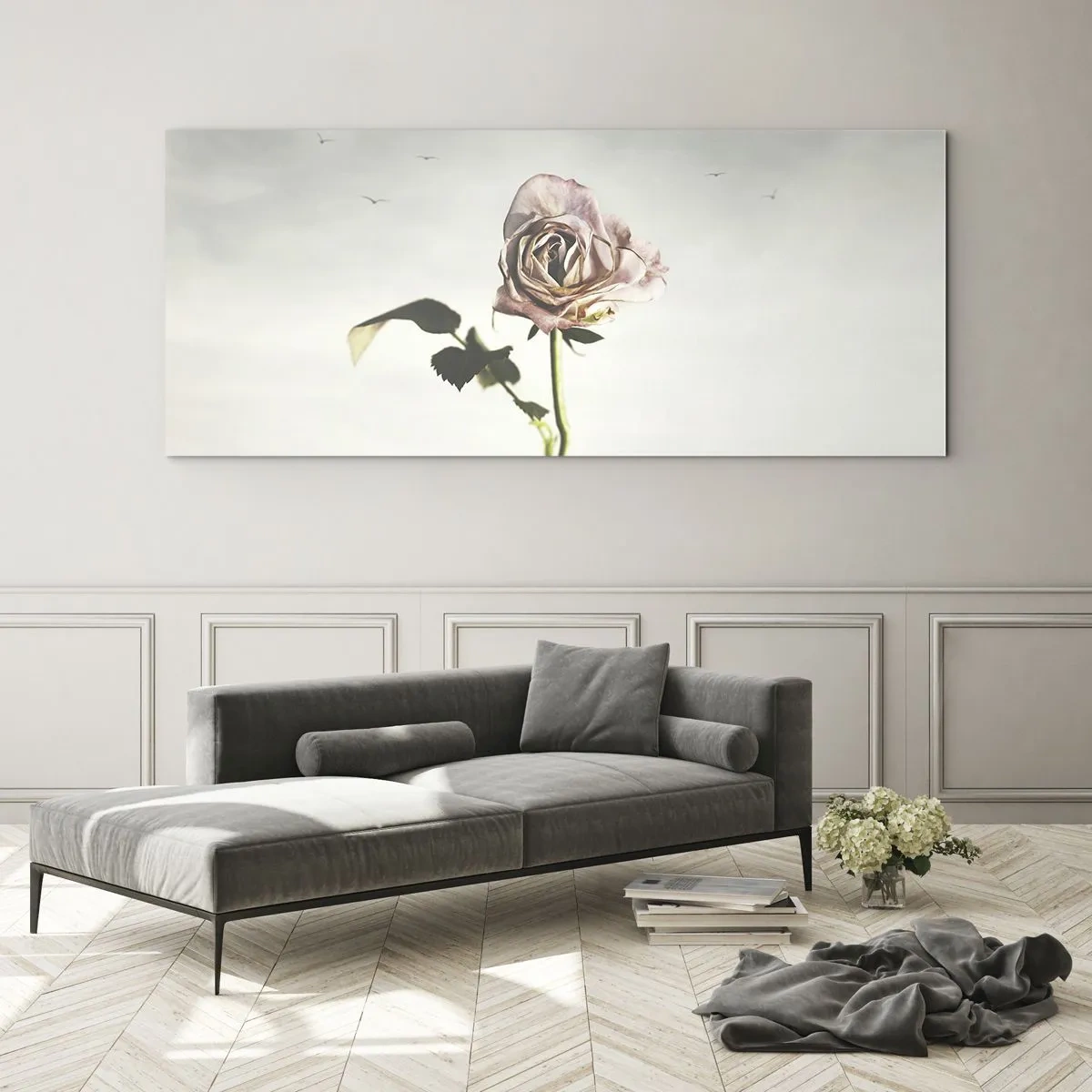 Obraz na skle - Vítání jara - 100x40 cm
