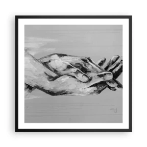 Plakát v černém rámu - Začátek… - 60x60 cm