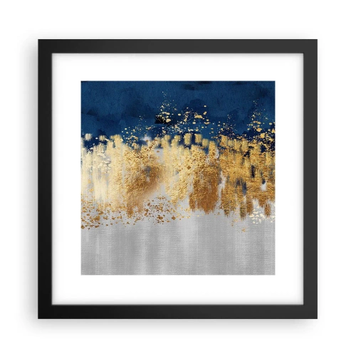 Plakát v černém rámu - Moderní kompozice s jiskrou - 30x30 cm