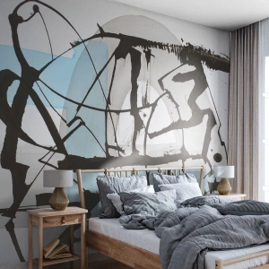 Fototapeta Premium Sand - Přesto modrá - Abstrakce, Kus, Chaos - 100x70 cm