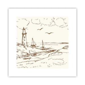 Plakát - Náčrt letních vzpomínek - 30x30 cm