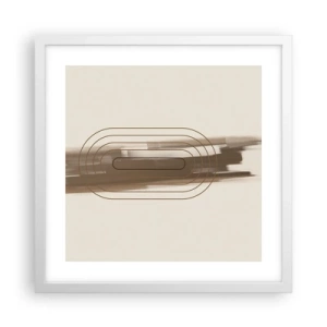Plakát v bílém rámu - Závan šedi - 40x40 cm