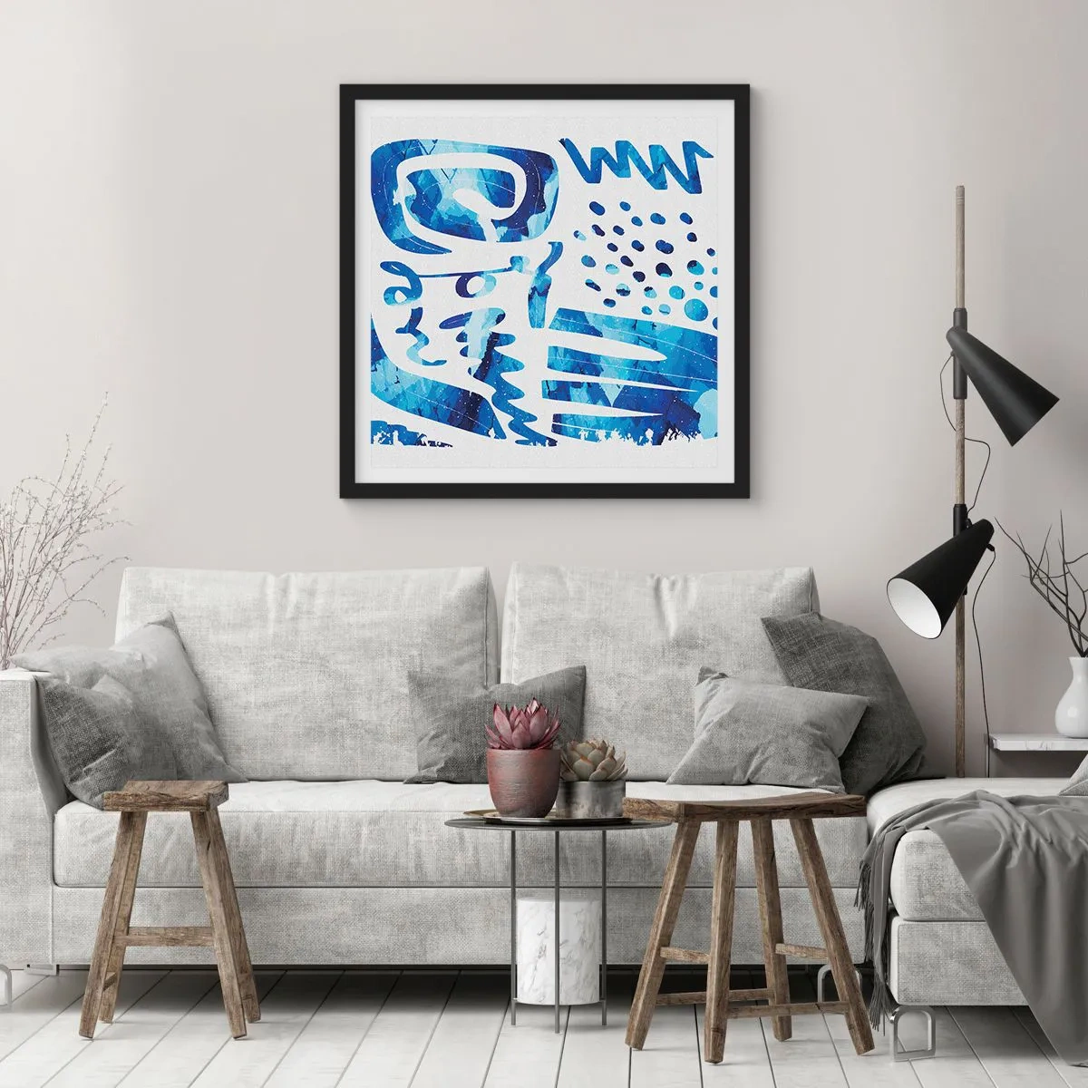 Plakát v černém rámu - Zpět ke kořenům - 30x30 cm