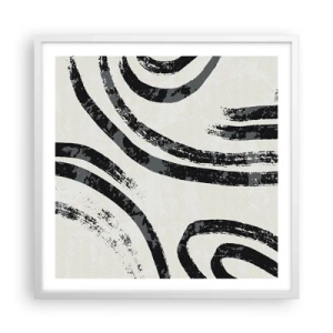 Plakát v bílém rámu - Napůl zastavený - 60x60 cm