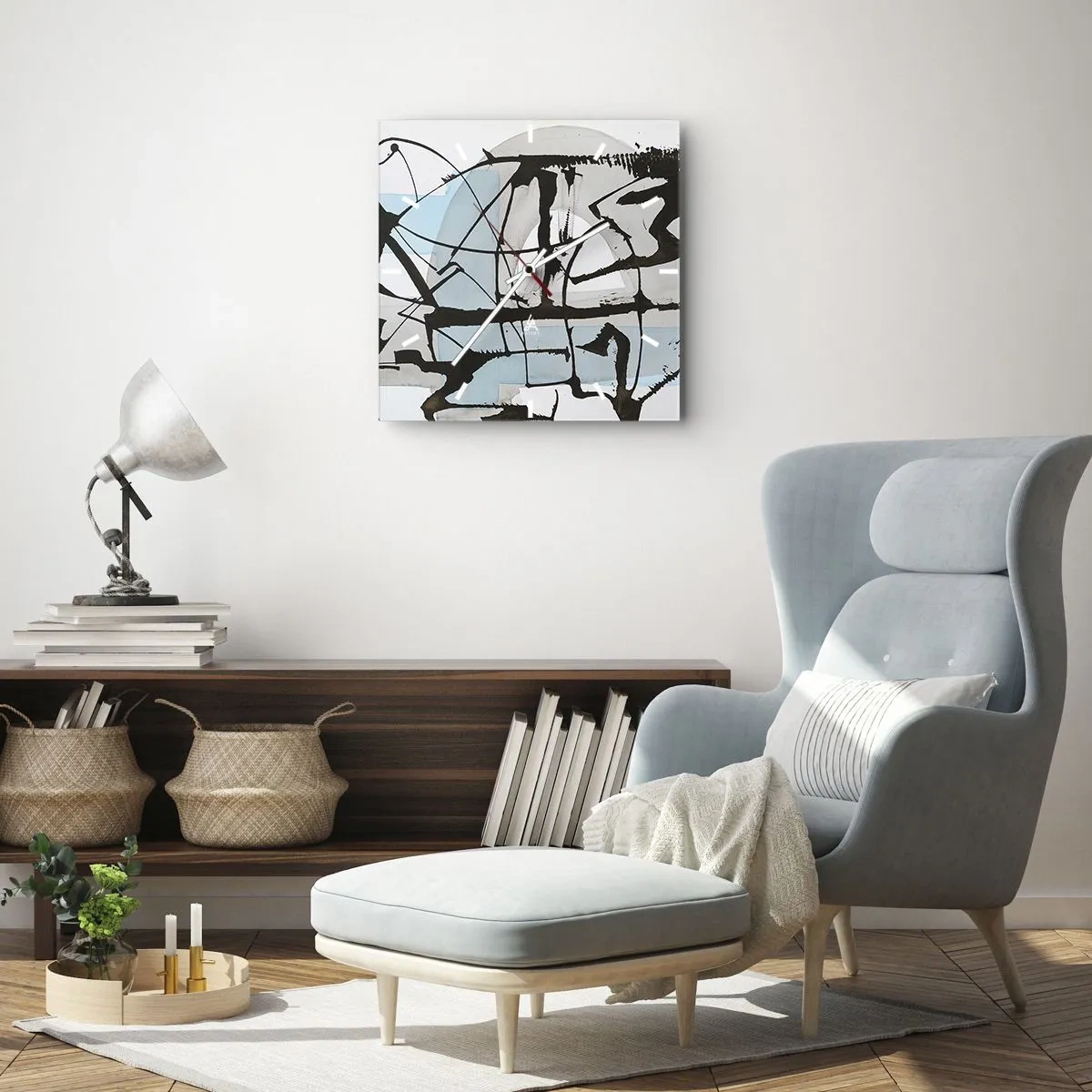 Nástěnné hodiny - Přesto modrá - 30x30 cm