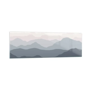 Obraz na skle - Vlny hor - 160x50 cm