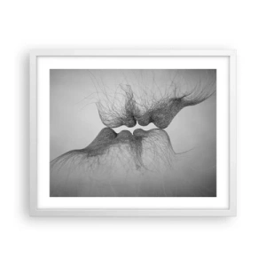 Plakát v bílém rámu - Polibek větru - 50x40 cm