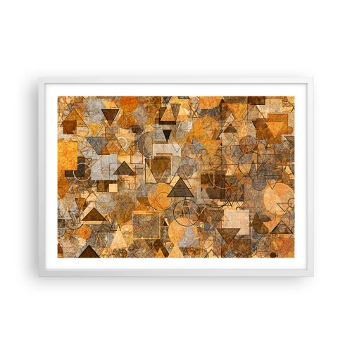 Plakát v bílém rámu - Svět zachycený v podobě - 70x50 cm