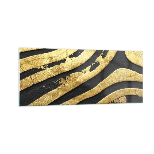 Obraz na skle - Vše plyne - 100x40 cm