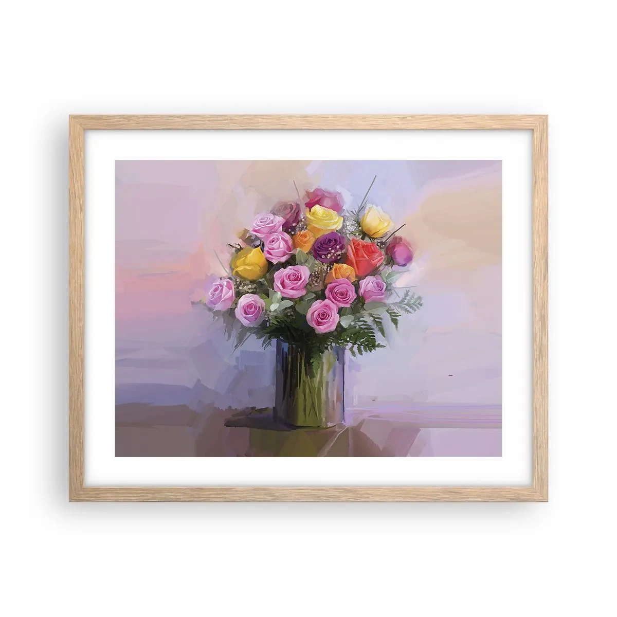 Plakát v rámu světlý dub - Zachycená krása - 50x40 cm