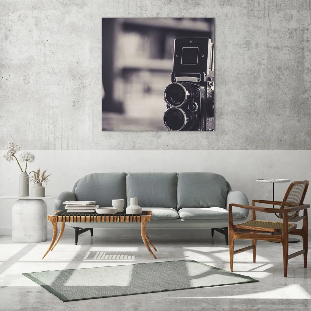 Obraz na skle - Kouzlo staré fotografie - 40x40 cm