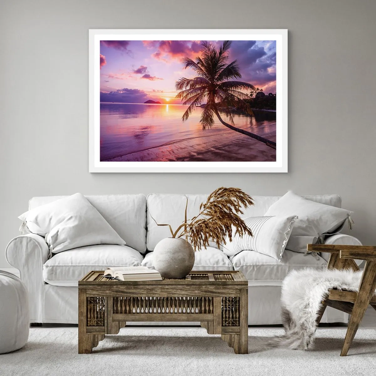 Plakát v bílém rámu - Blahobyt až po okraj - 50x50 cm