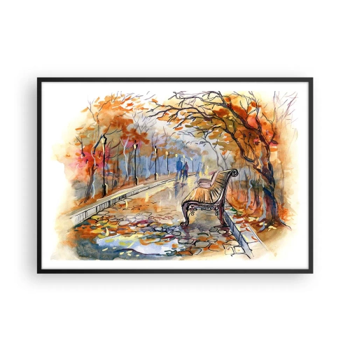 Plakát v černém rámu - Společně putovat podzimem - 100x70 cm
