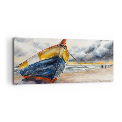 Obraz na plátně - Odpočinek na břehu - 100x40 cm