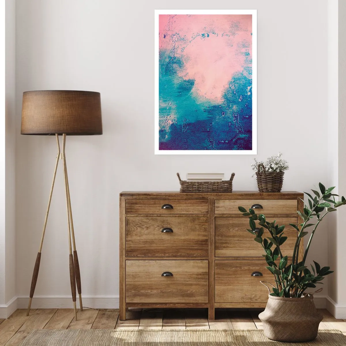 Plakát - Modrá objetí - 50x70 cm