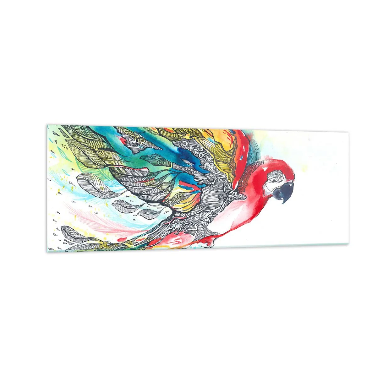 Obraz na skle - Žij barevně - 140x50 cm