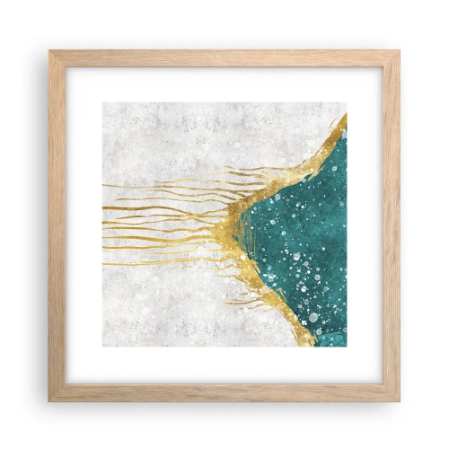Plakát v rámu světlý dub - Zlatý příliv - 30x30 cm