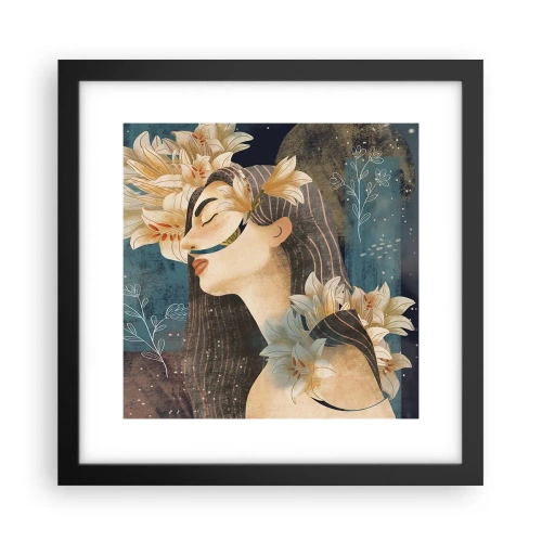 Plakát v černém rámu - Pohádka o princezně s liliemi - 30x30 cm