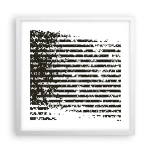 Plakát v bílém rámu - Rytmus a šum - 40x40 cm