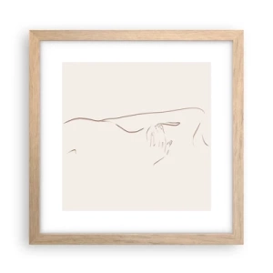 Plakát v rámu světlý dub - Tvar touhy - 30x30 cm