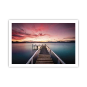 Plakát - Jemný plamen večera - 91x61 cm