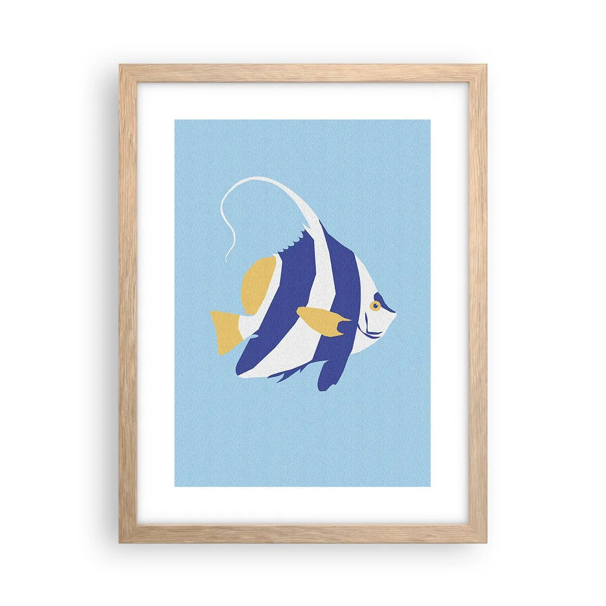 Plakát v rámu světlý dub - Miss tropických vod - 30x40 cm