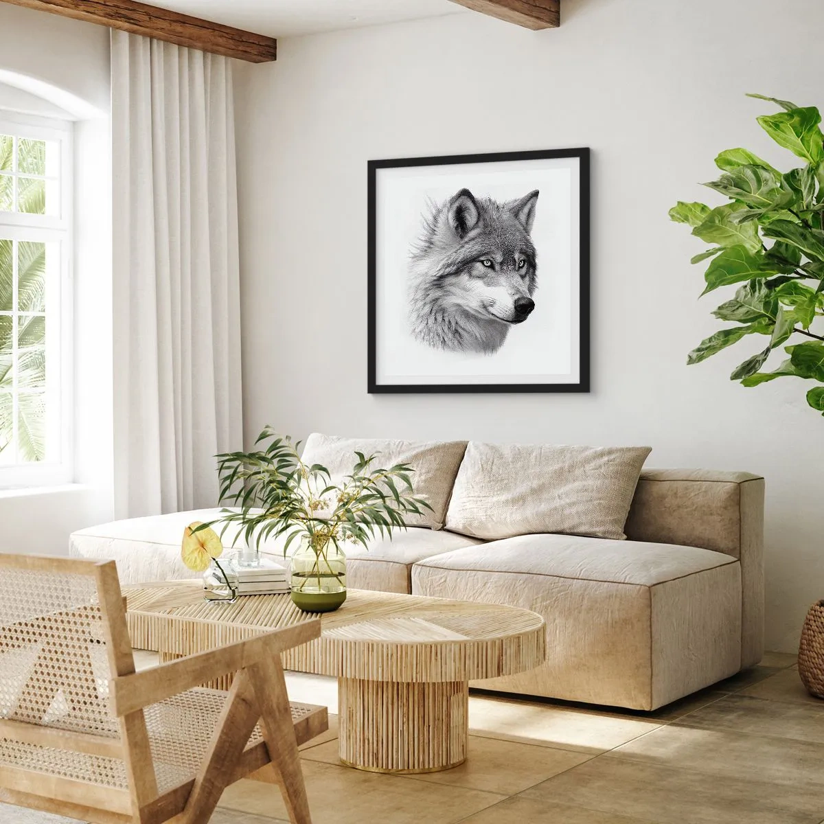 Plakát v černém rámu - Alfa – bezpochybně - 40x40 cm