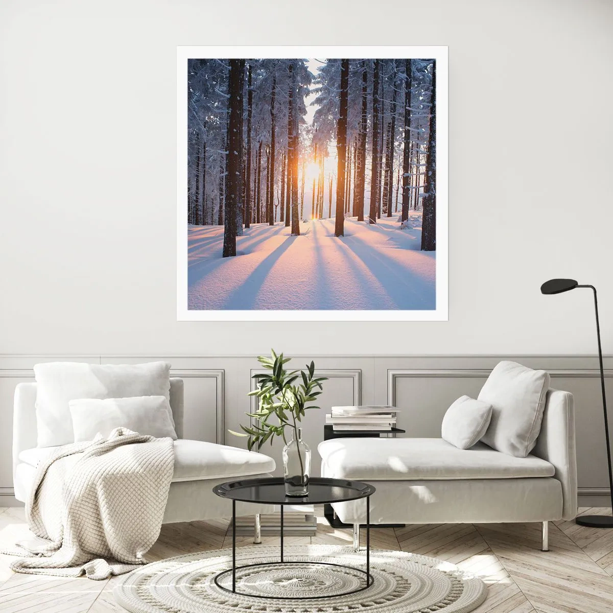 Plakát - Jasně černé na bílém - 40x40 cm