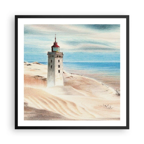 Plakát v černém rámu - Vždy hledí na moře - 60x60 cm