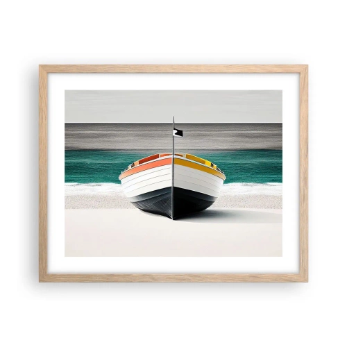 Plakát v rámu světlý dub - Na správném místě - 50x40 cm