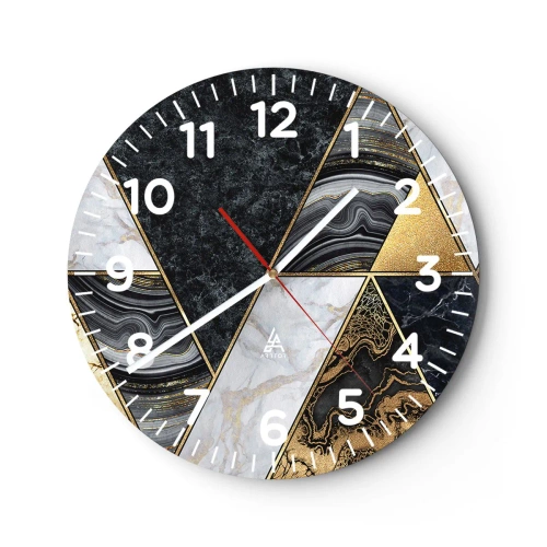 Nástěnné hodiny - Kámen vedle kamene - 30x30 cm