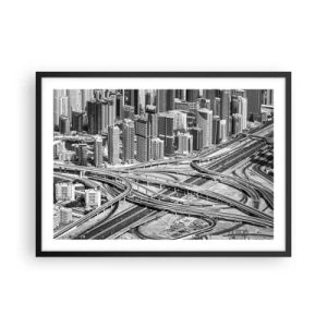 Plakát v černém rámu - Dubaj – nemožné město - 70x50 cm