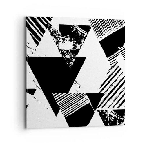 Obraz na plátně - Déšť trojúhelníků - 60x60 cm